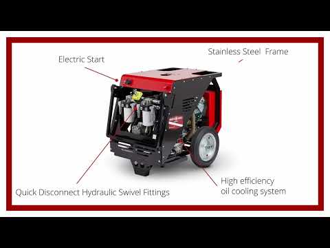 Joint Zone K0581 Dinamo Dual Hydraulic Power Unit 35HP Vanguard (2@10 or 1@20 gpm) w/ Two 50' Hose Sets Video