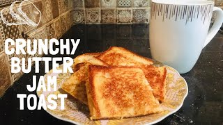 Crunchy butter jam toast
