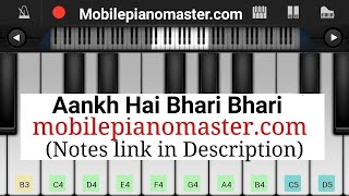 Aankh Hai Bhari Bhari(Slow & Easy) Piano|Piano Keyboard|Piano Lessons|Piano Music|learn piano Online chords