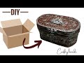 DIY Antique box | Cardboard box DIY | Cardboard craft ideas | how to make chest | best out of waste