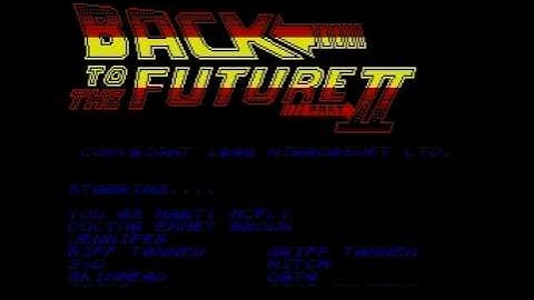Back To The Future 2 ZX Spectrum 128