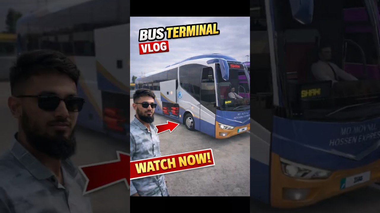 Bus Terminal Scene 🚍 | Real Bus Parking View | Bangladesh
