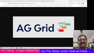 AG GRID TUTORIALS IN TELUGU