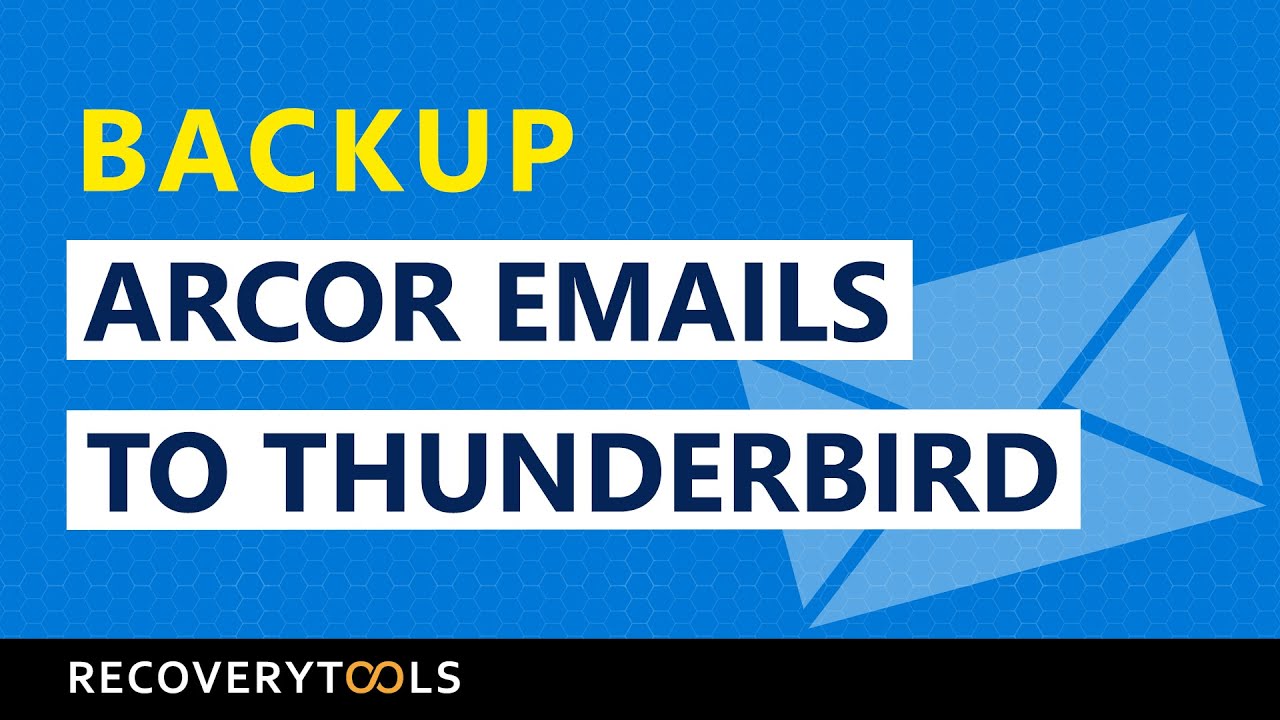 How To Transfer Arcor De Arcor Email To Thunderbird Backup Arcor To Thunderbird Mail Application Youtube