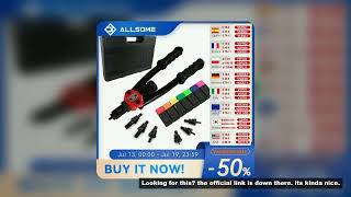 ALLSOME BT-605 Riveter Gun tool Hand Insert Rivet Nut Tool Manual Mandrels M3 M4 M5 M6 M8 M10 M12 HT