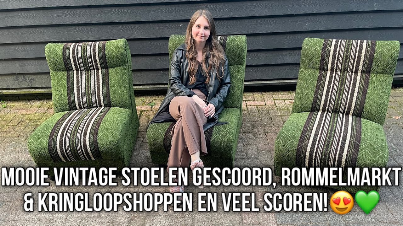 MOOIE VINTAGE STOELEN GESCOORD, ROMMELMARKT & KRINGLOOPSHOPPEN EN VEEL SCOREN!😍💚