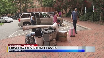 1st day of virtual classes for UNC undergrads