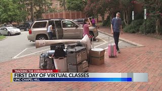1st day of virtual classes for UNC undergrads