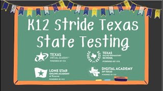 K12 Stride Texas Testing Video