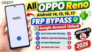 All OPPO & Reno FRP BYPASS ✅ Android 14,15,16,17 No Quick Share | No Code Working - 2026 METHOD All OPPO & Reno FRP BYPASS ✅ Android 14,15,16,17 No Quick Share | No Code Working - 2026 METHOD