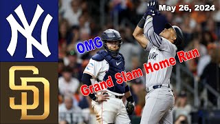 New York Yankees vs San Diego Padres FULL GAME, May 26, 2024   | MLB Highlights | 2024 MLB Season