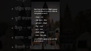 Bihari Districts &amp; The Headquarters/बिहार के जिले और उनके मुख्यालय #biharhistory #bihargeography #gk