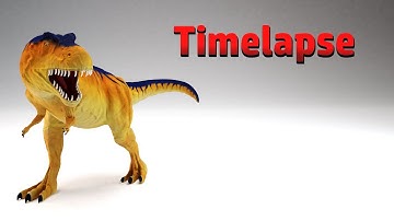 Creature Creation Dinosaur - Modeling, Sculpting, Texturing, Rigging - Blender Timelapse T- Rex
