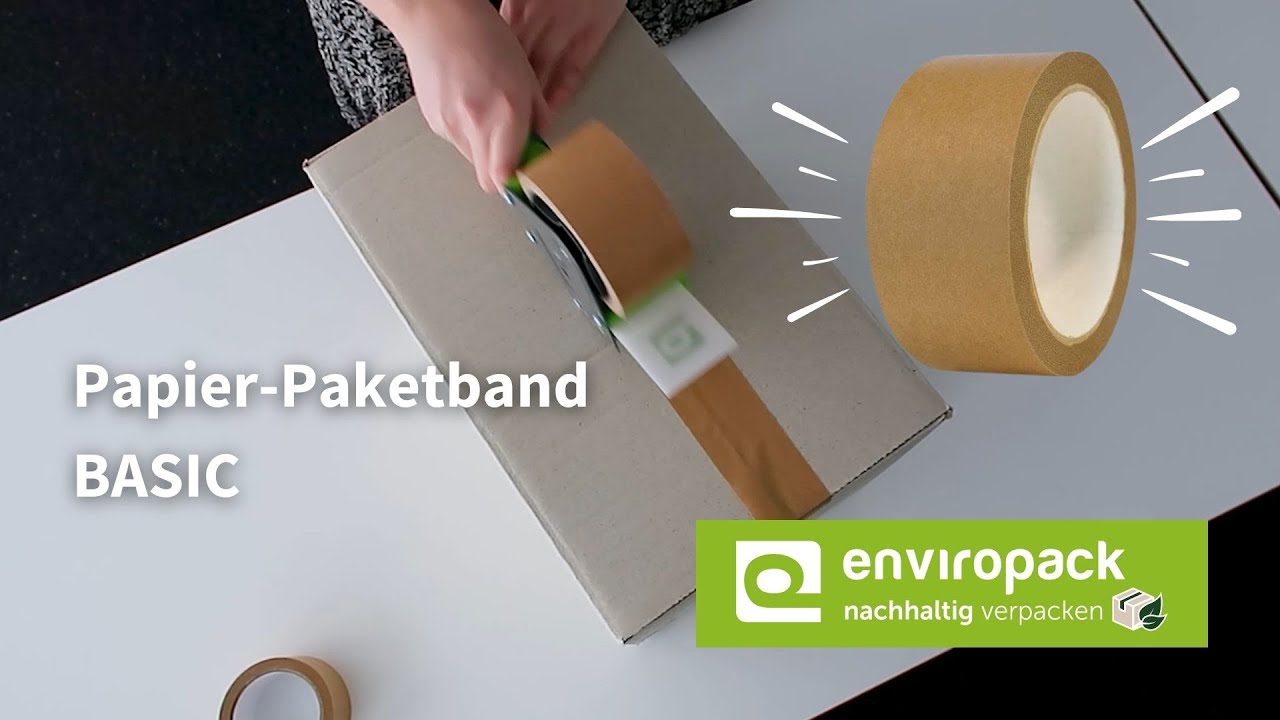 Produktbild von GTSE Braunes Papierklebeband, 48mm X 50m, Recyclingfreundlich Klebeband Für Pakete, Beschreibbar Und Zerreißbar Mit Naturkautschuk-Klebstoff, Umweltgerecht Klebeband Aus Kraft Papier, 3 Rollen