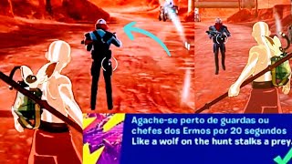 Agache Se Perto De Guardas Ou Chefes Dos Ermos Por 20 Segundos