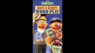 Sesame Street Bert And Ernie's Word Play VHS