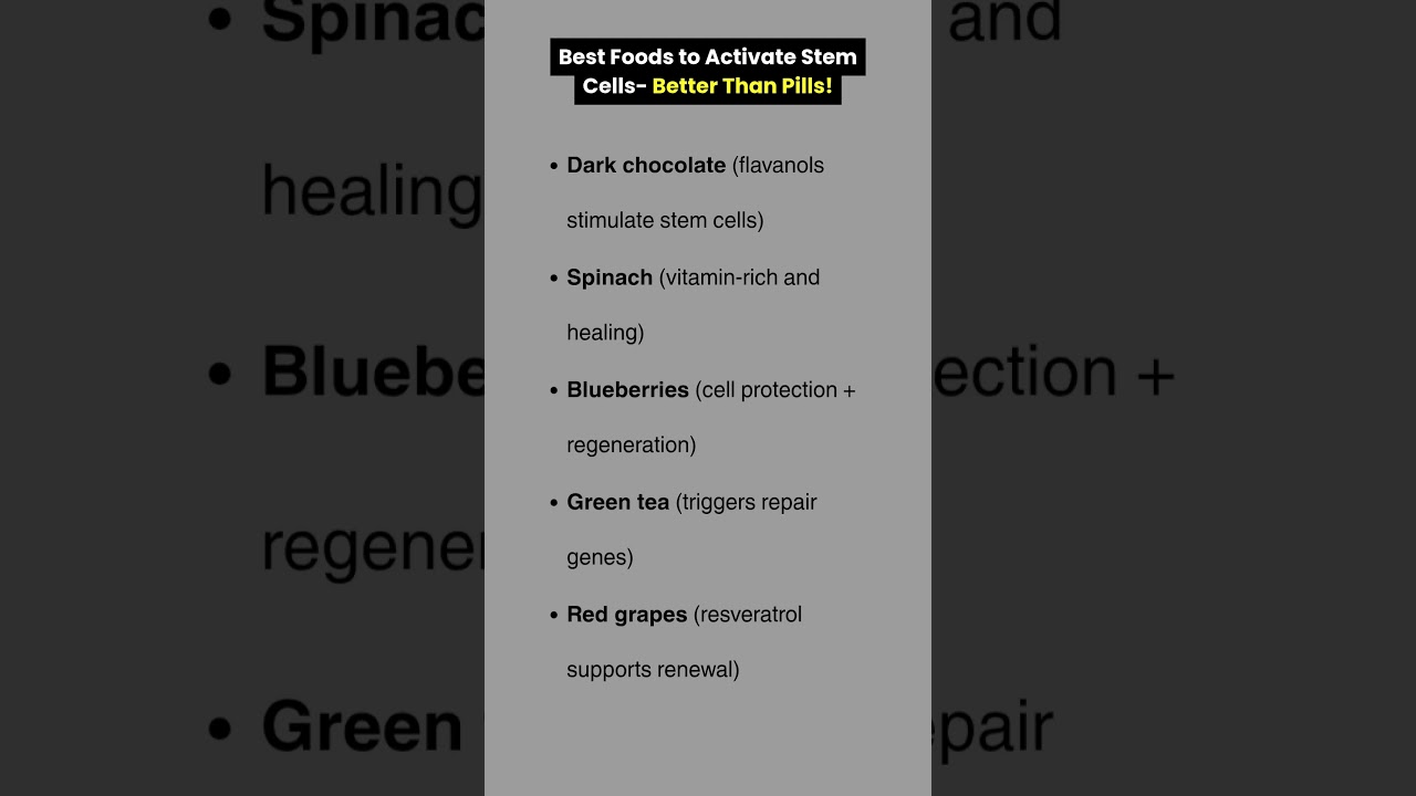 Best Foods to Activate Stem Cells