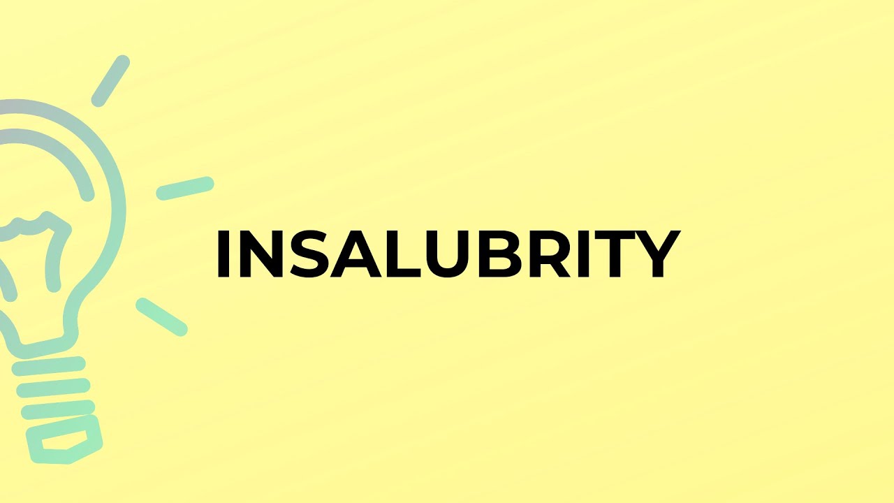 What is the meaning of the word INSALUBRITY?