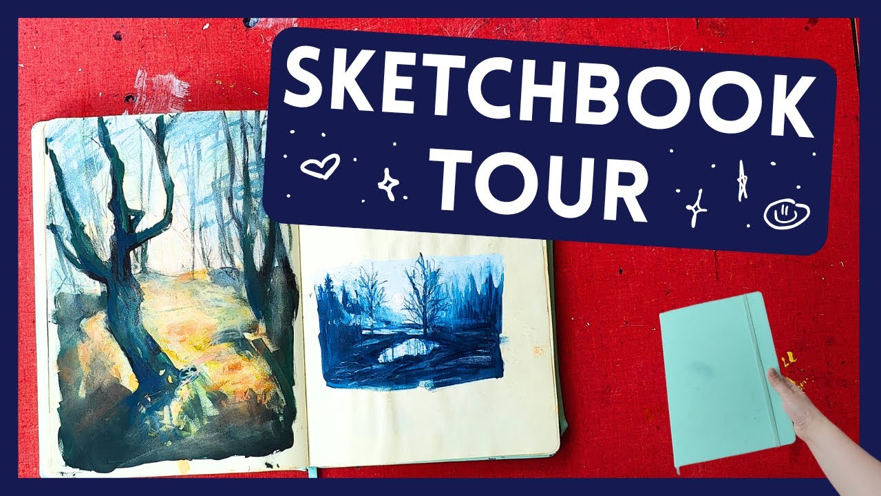 Sketchbook Tour! Life Drawings, Landscapes, Mixed Media Art, Experimentation & Creative Techniques