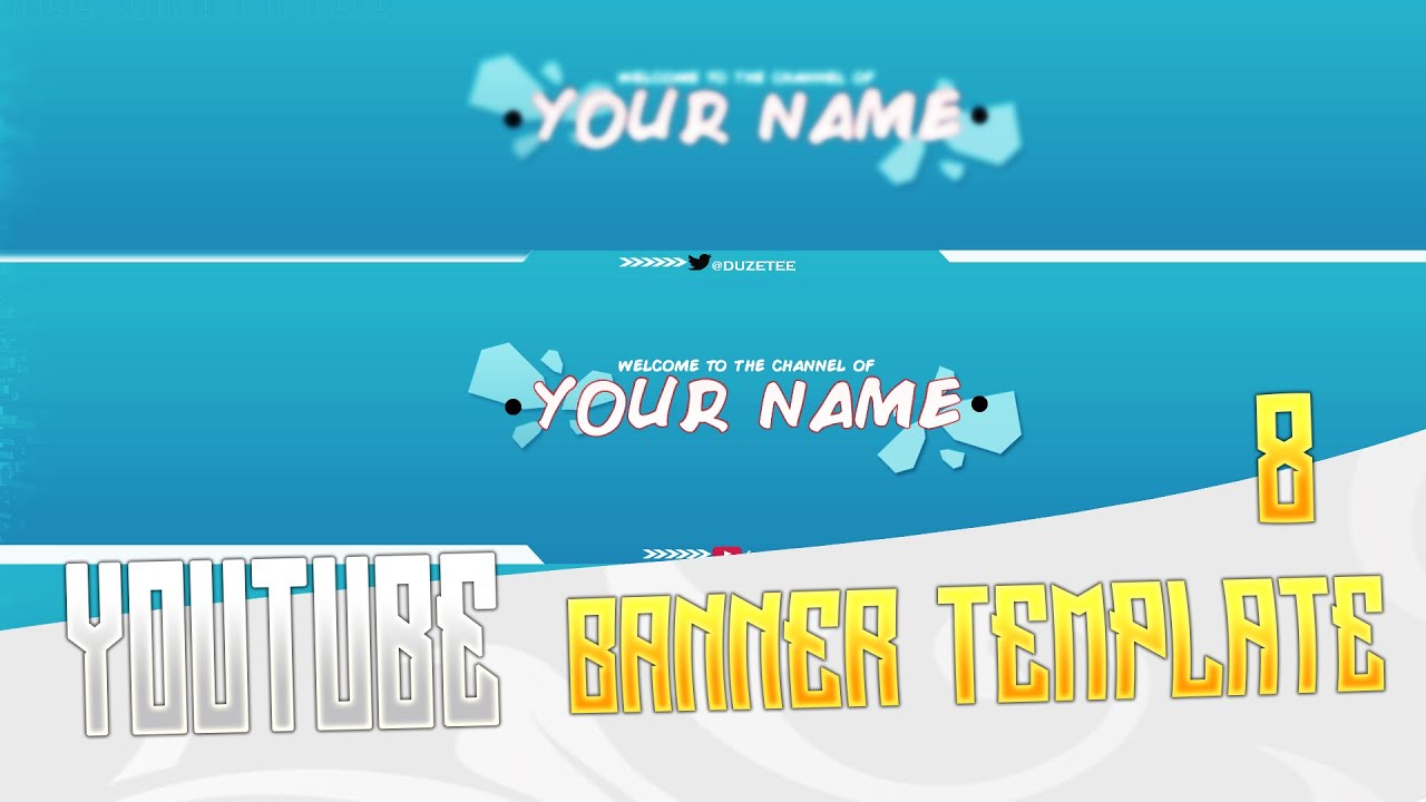 Free 2D Youtube Banner Template | 2015