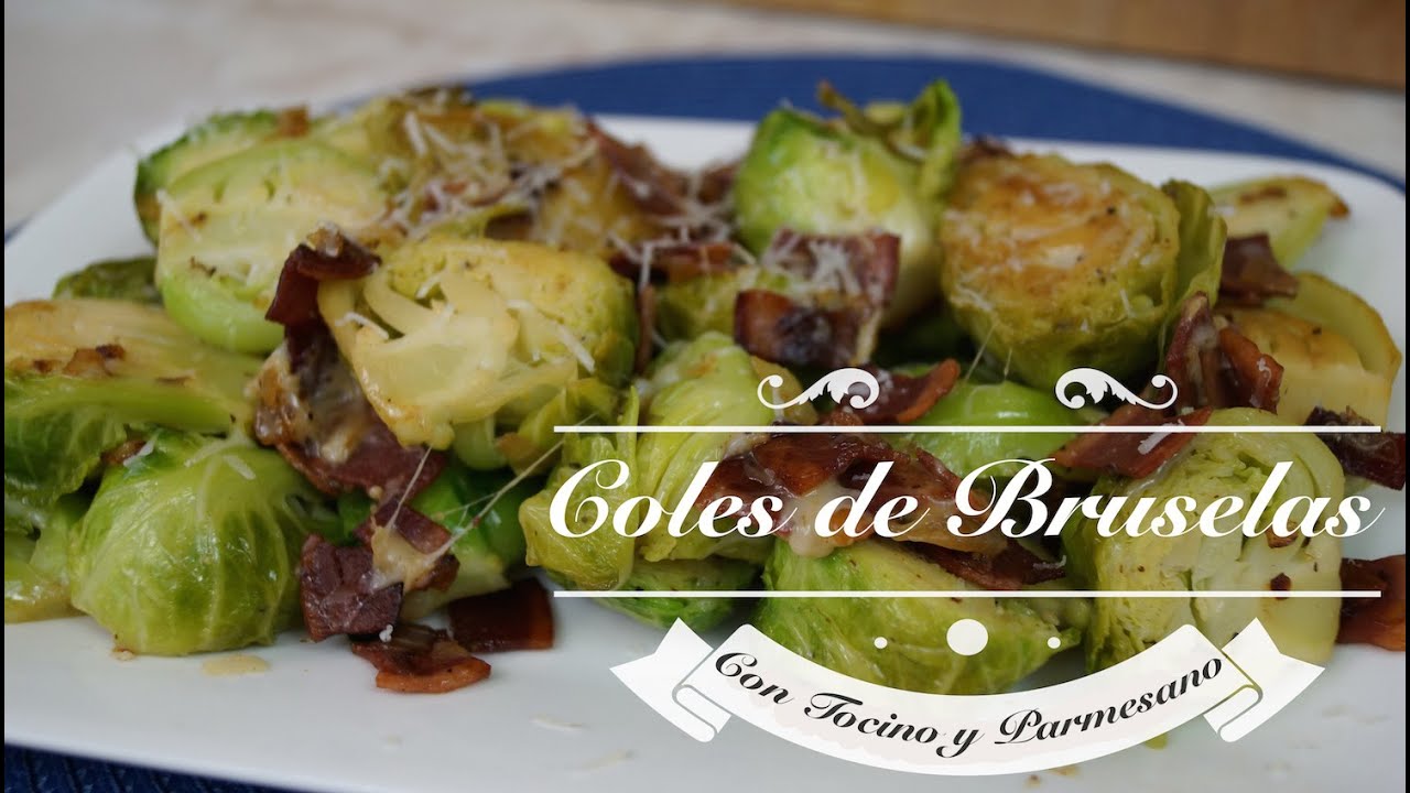 Coles de Bruselas con Tocino y Queso Parmesano Mi Cocina Rápida YouTube