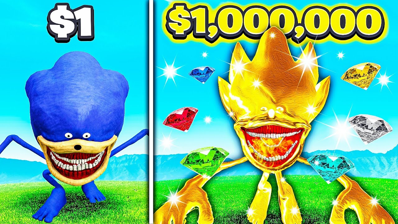 $1 Shin Sonic vs $1,000,000 Shin Sonic - YouTube