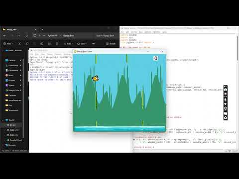 Flappy Bird Game using python #pygame #python #games @MuteTechMinds