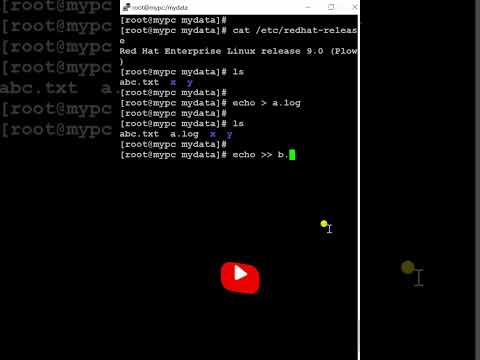 "echo" Command 🤫 to Create New File 🤩 | RHEL/CentOS #trending  #linuxcommands #linuxtraining #shorts