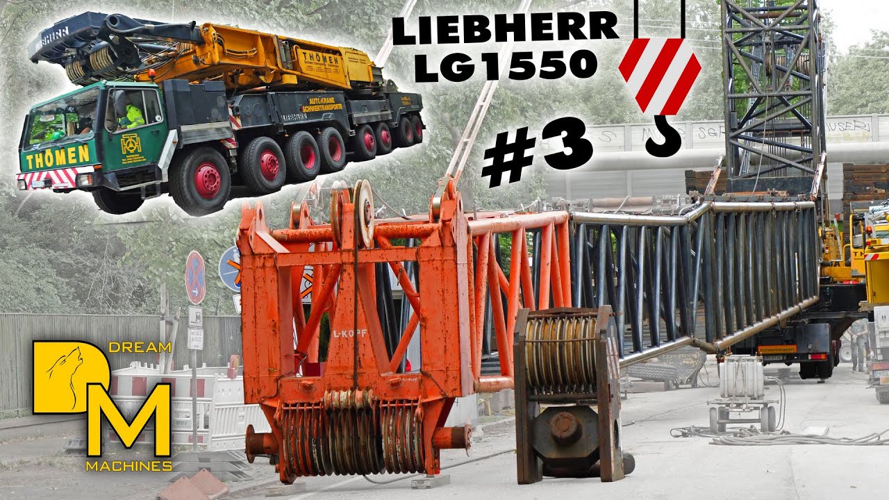 550 TON giant 😯 LIEBHERR LG 1550 [3] heavy crane lifting 140t railway