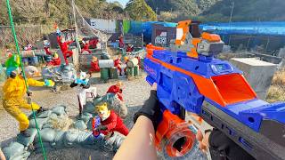 Nerf War | Amusement Park Battle 64 (Nerf First Person Shooter)