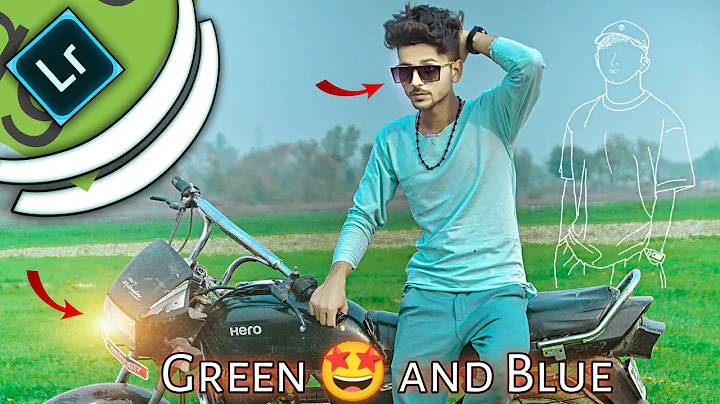 Blue And GREEN Colour Lightroom Photo Tutorial l Moody Green Lightroom Mobile Mohit NS