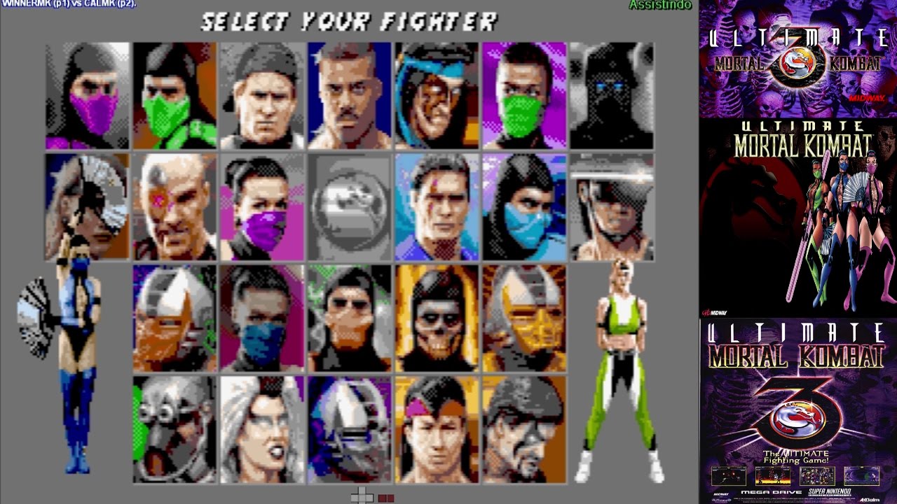 Prototype - Ultimate Mortal Kombat 3 online casuals - WINNERMK (BRA) vs. CALMK (BRA) - 終極真人快打3 線上對戰