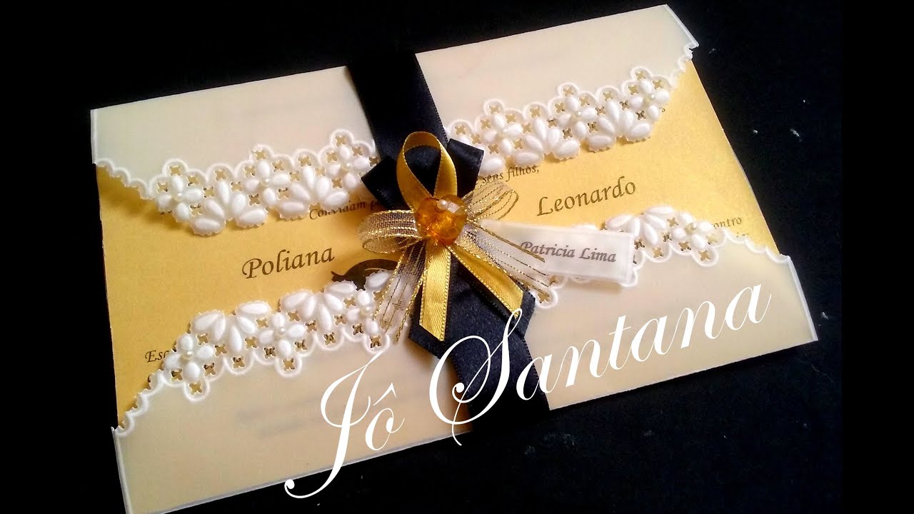 Convite de Casamento com Papel Vegetal