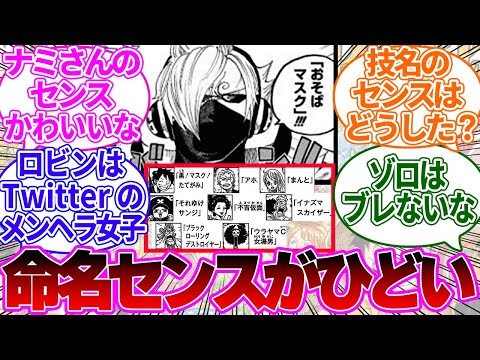 【ワンピース反応集】”おそばマスク”に対する一味のネーミングがひどい…に対する読者の反応集