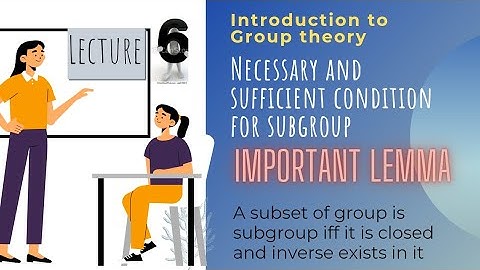 Important Lemma:Necessary and sufficient condition for subgroup|Lecture 6 group theory| B.Sc. maths