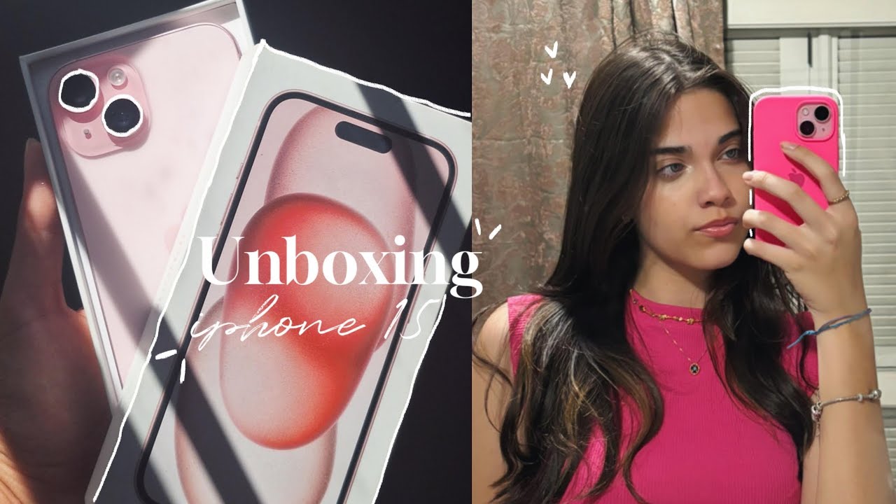 Unboxing iphone 15 rosa 128gb + acessórios 💌📱