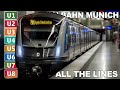  all the lines  munich ubahn  munich metro  ubahn mnchen  alle linien 2022 4k