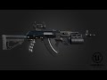 Ak203 rifle  attatchments preview 3d asset