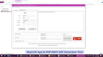 ReactJS App Generator MaterialUI With PHP REST API Generator from MySQL + JWT Auth + Postman