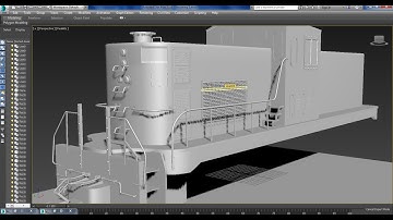 3dsmax Tutorials, Tutorial on Modeling a WDS 4 Diesel Locomotive Shunting Engine in 3dsmax ( Part 6)