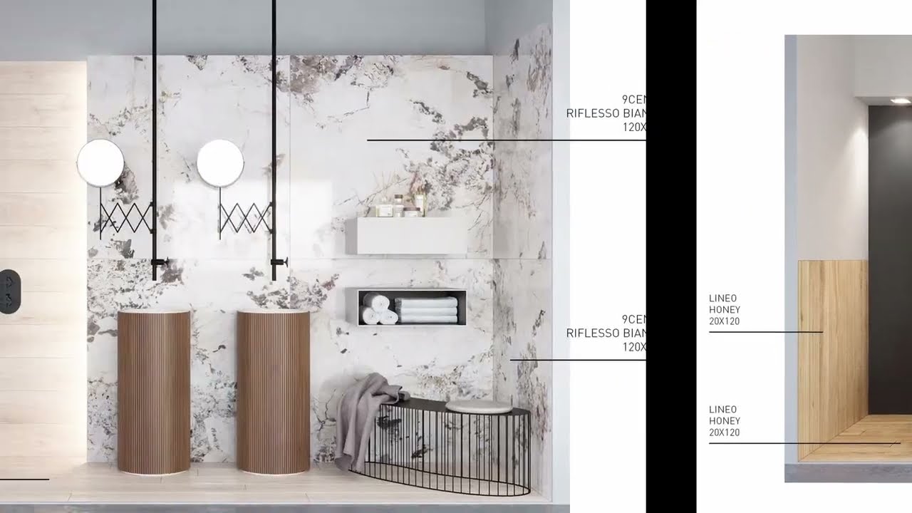 Amenajari interioare gresie portelanata Keope - Showroom Gada Ceramic Bucuresti