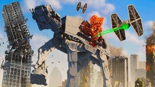 Realistic At-At Star Wars Destruction Teardown Movie