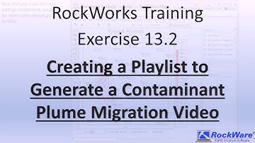 RockWorks Training Exercise #13 - Animating Contaminant Plume Migration
