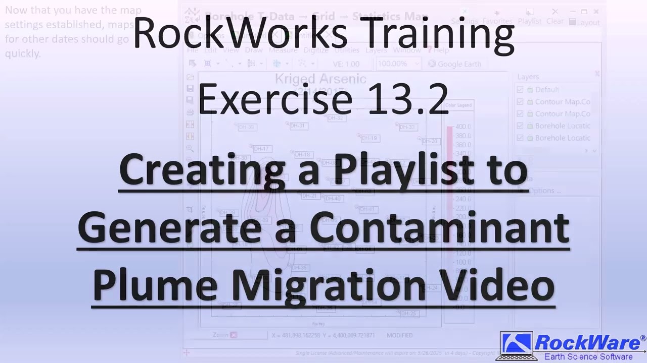 RockWorks Training Exercise #13 - Animating Contaminant Plume Migration