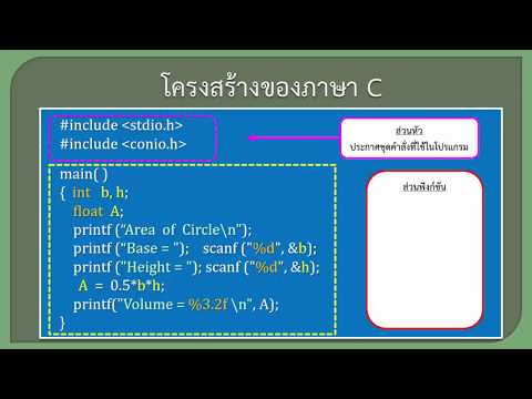 C2-1 โครงสร้างของภาษา C