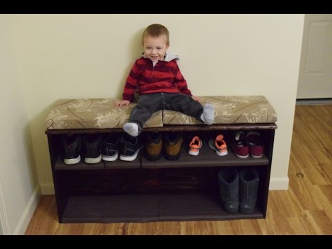 Video: Bench In The Hallway With Shelves For Shoes: With A Drawer, With A Seat, A Shoe Rack With A Bench