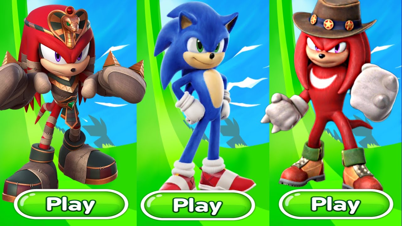 Sonic Dash - Mummy Knuckles Vs Movie SONIC Vs Series knuckles - All ...