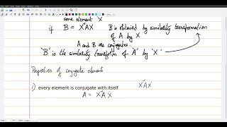 Group Theory (Chemistry) Conjugate Elements and Class video1