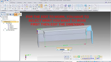 SOLID EDGE ST4 - Sheet metal flange dimensioning
