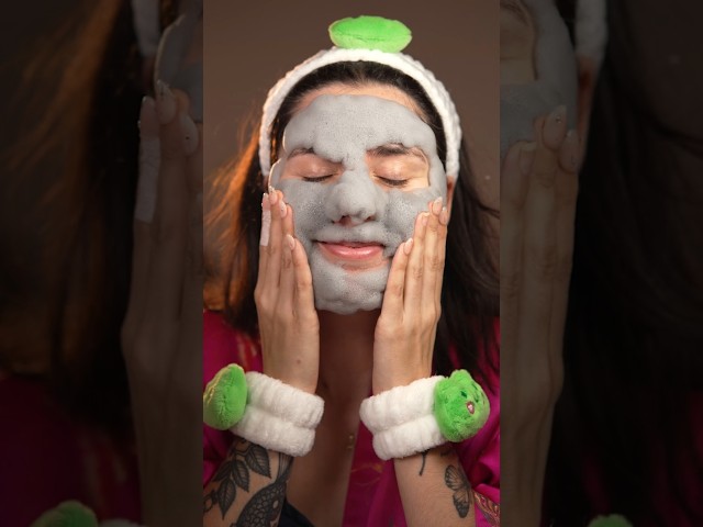 ASMR trying the bubble face mask 🫧✨